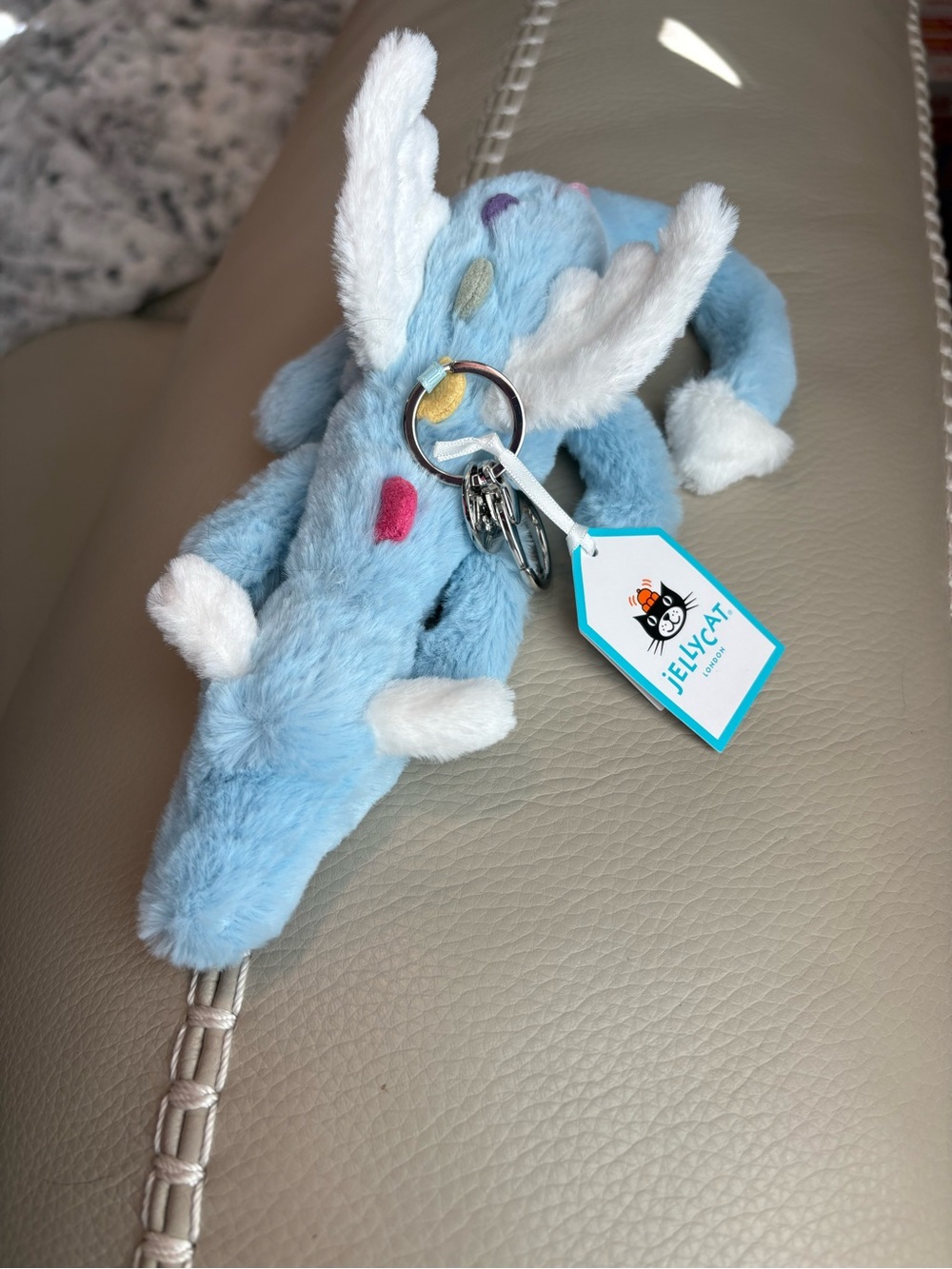 Jellycat Plush Sky Dragon Bag Charm NWT